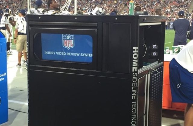 Video Monitor for NFL Football Replay